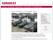 Tablet Screenshot of garage53.de